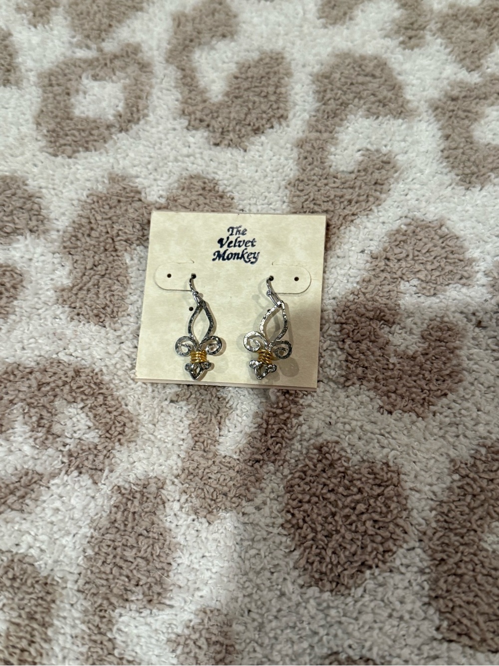 The Velvet Monkey Silver & Gold Fleur Earrings